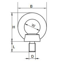 eye bolt din 580 measurements