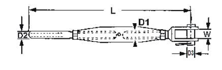 jaw swag terminal measurements